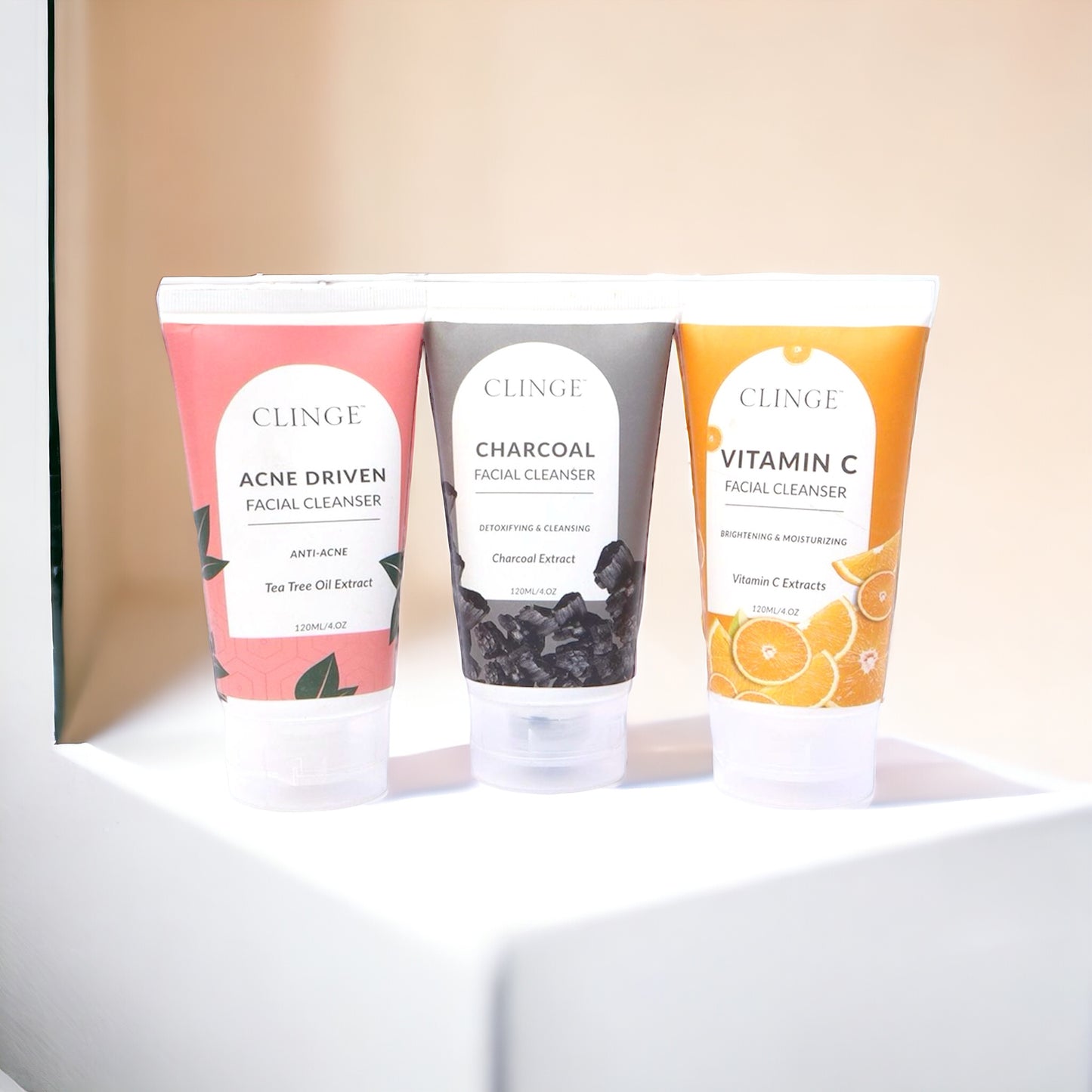 Triple Action Deal- Vitamin C, Charcoal, Acne driven Facial Cleansers