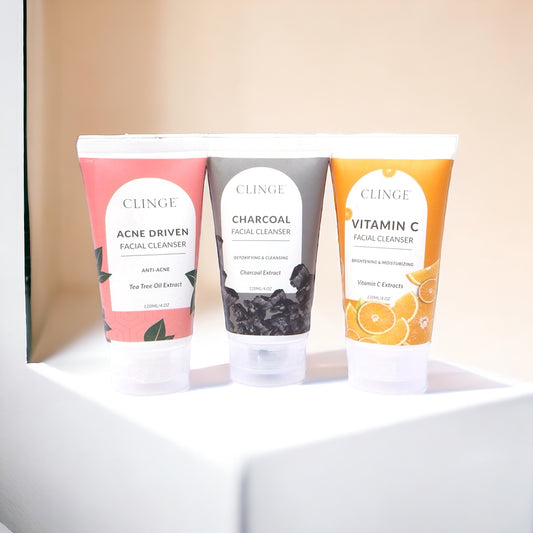 Triple Action Deal- Vitamin C, Charcoal, Acne driven Facial Cleansers